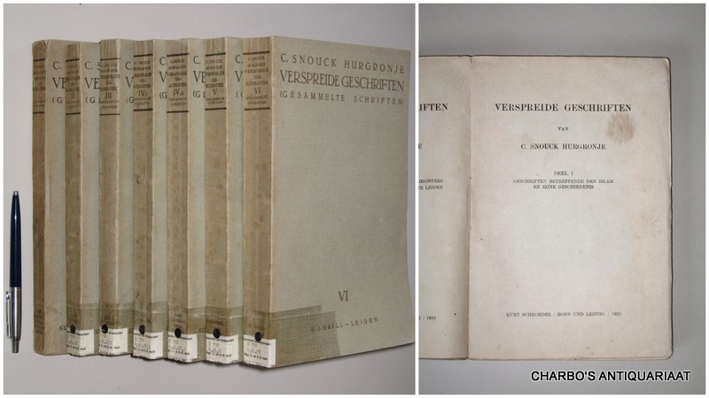 SNOUCK HURGRONJE, C., -  Verspreide geschriften (Gesammelte Schriften).