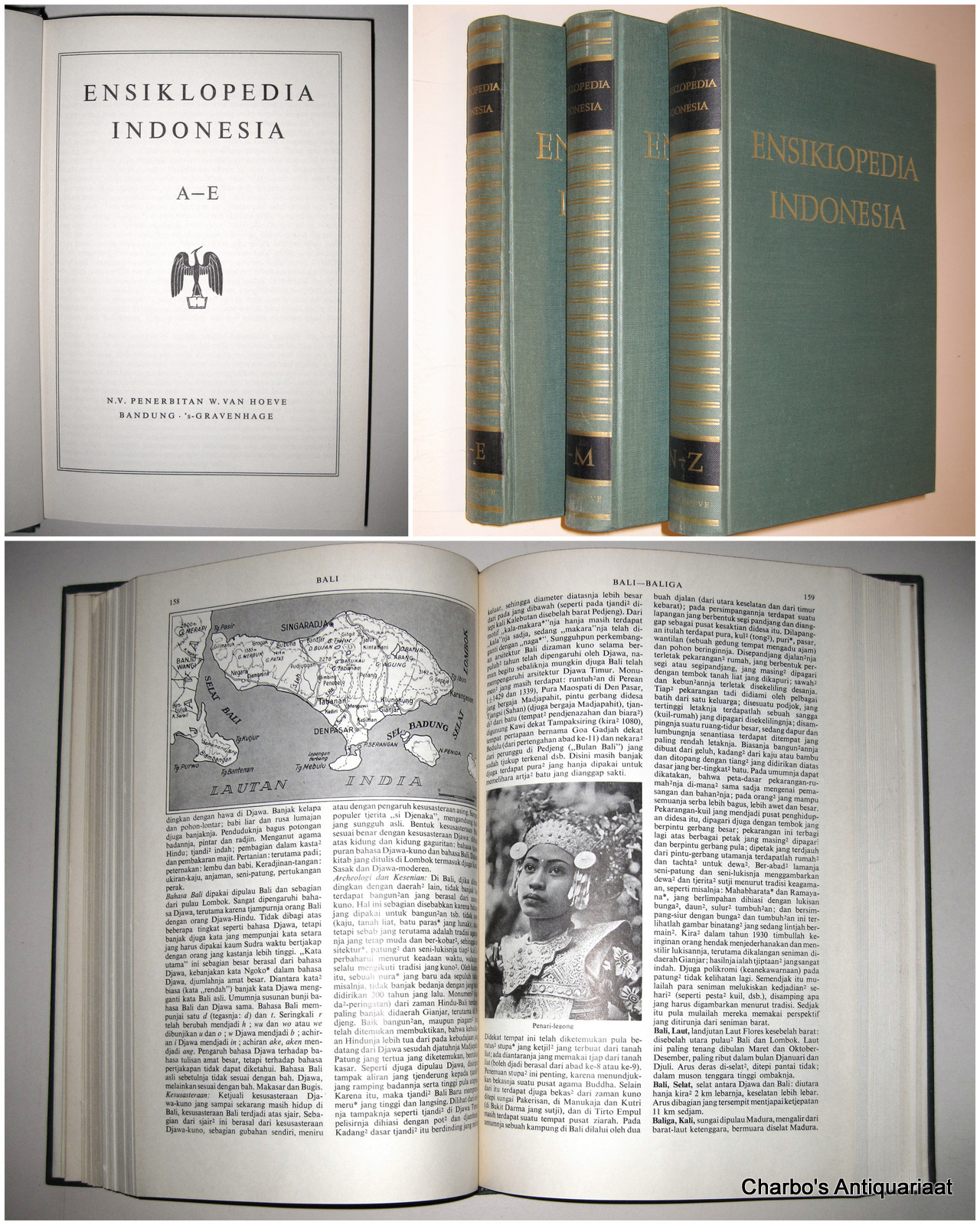 MULIA, T.S.G. & HIDDING, K.A.H. (eds.), -  Ensiklopedia Indonesia. (3 vol. set).