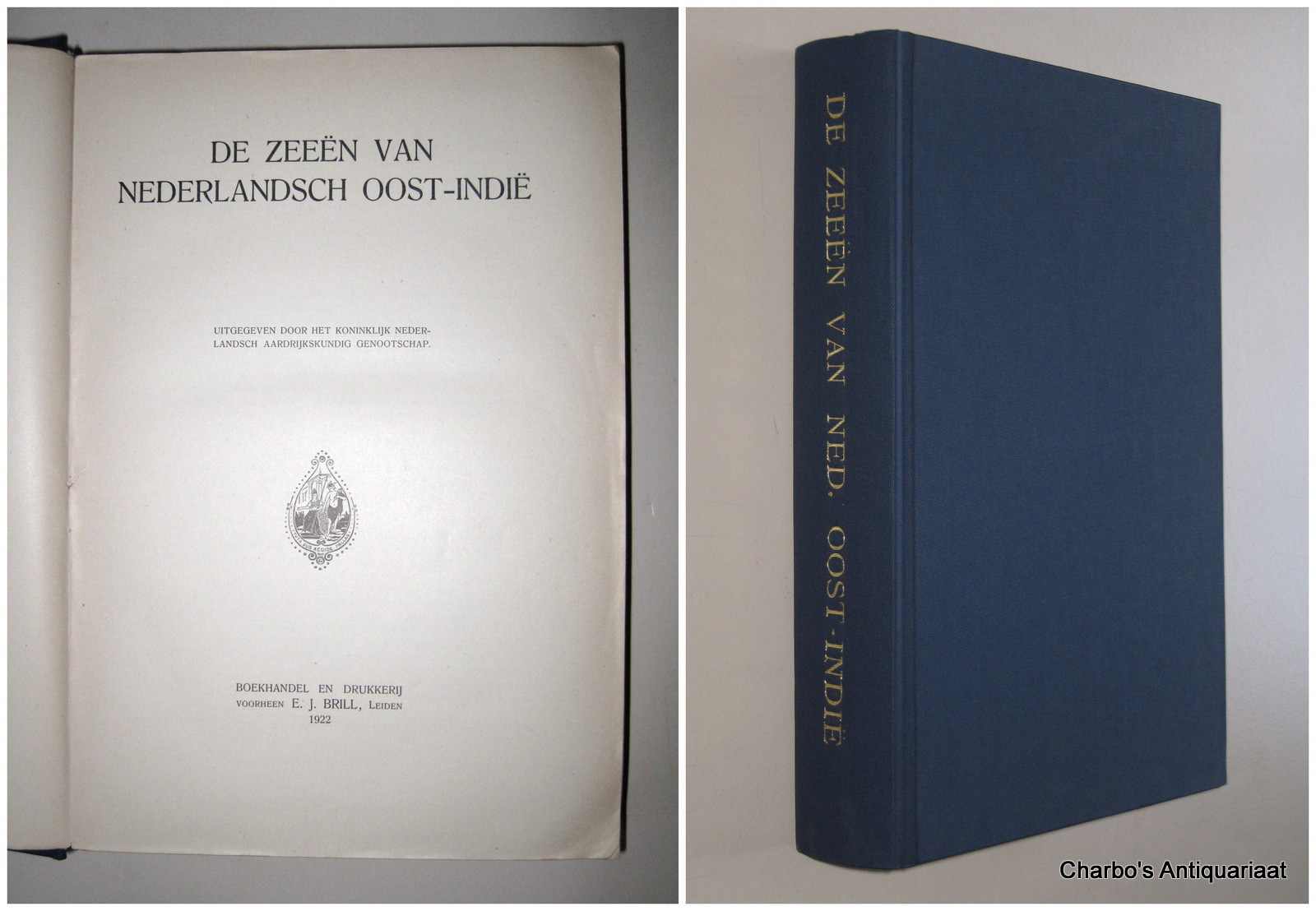 KNAG, -  De zeen van Nederlandsch Oost-Indi. Uitgegeven door het Koninklijk Nederlandsch Aardrijkskundig Genootschap, n.a.v.zijn 50-jarig bestaan 1873-1923.