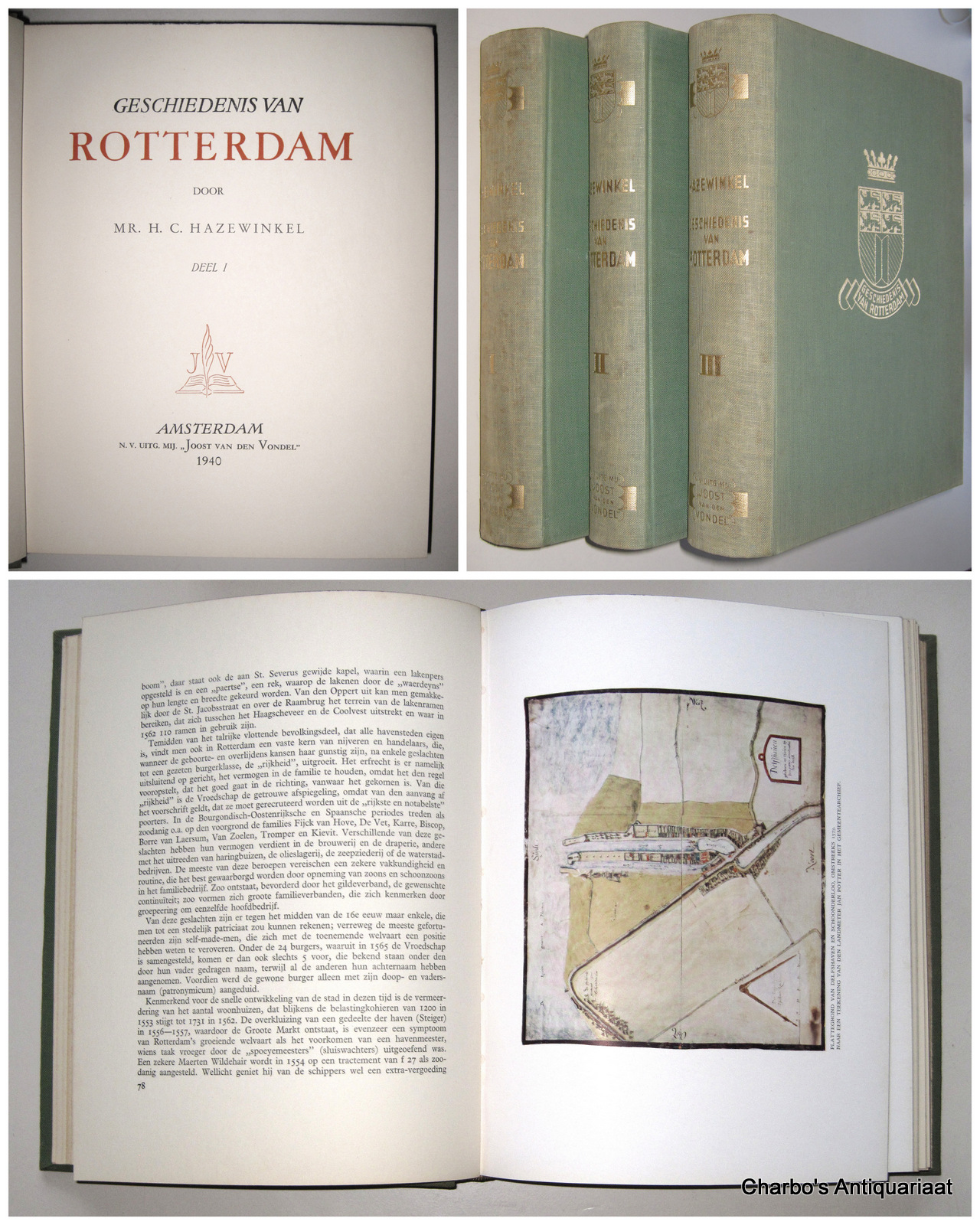 HAZEWINKEL, H.C., -  Geschiedenis van Rotterdam.
