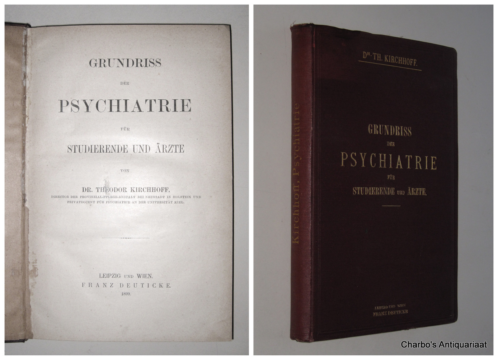 KIRCHHOFF, THEODOR, -  Grundriss der Psychiatrie fr Studierende und rzte.