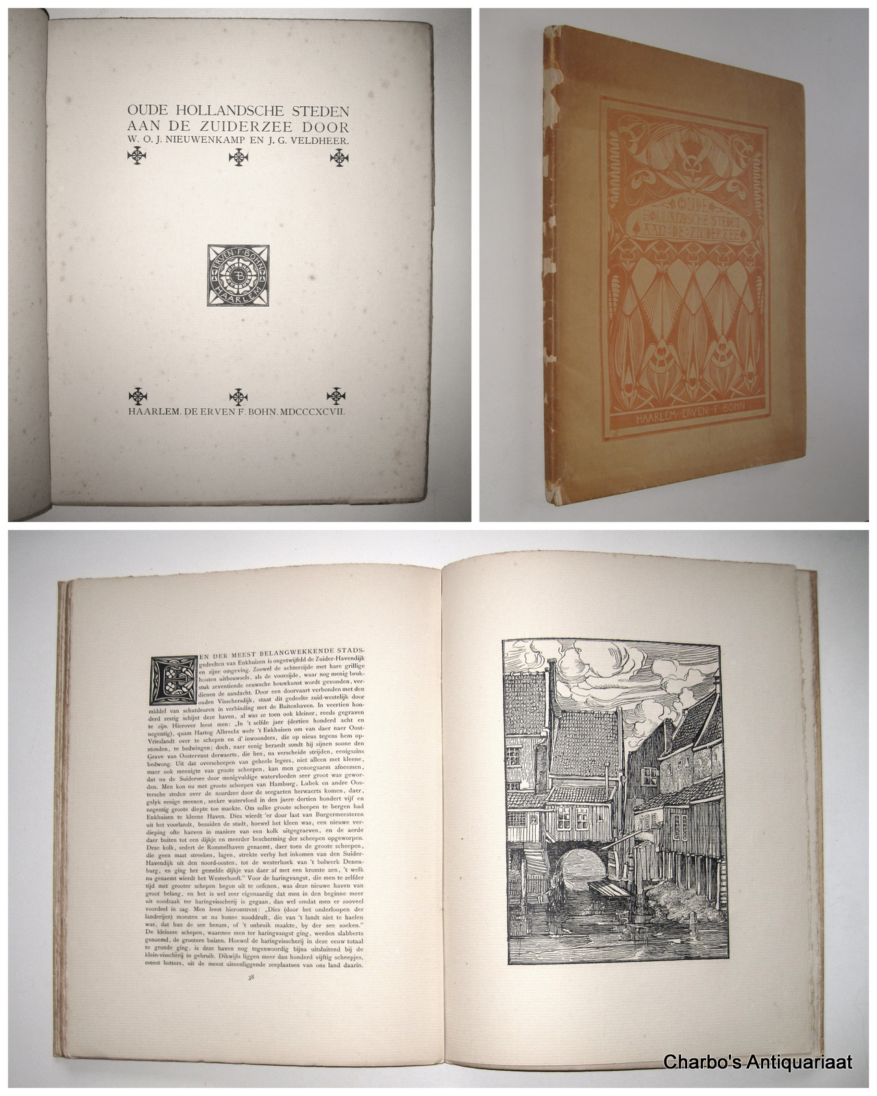 NIEUWENKAMP, W.O.J. & J.G. VELDHEER, -  Oude Hollandsche steden aan de Zuiderzee. (Text by W.J. Tuyn).