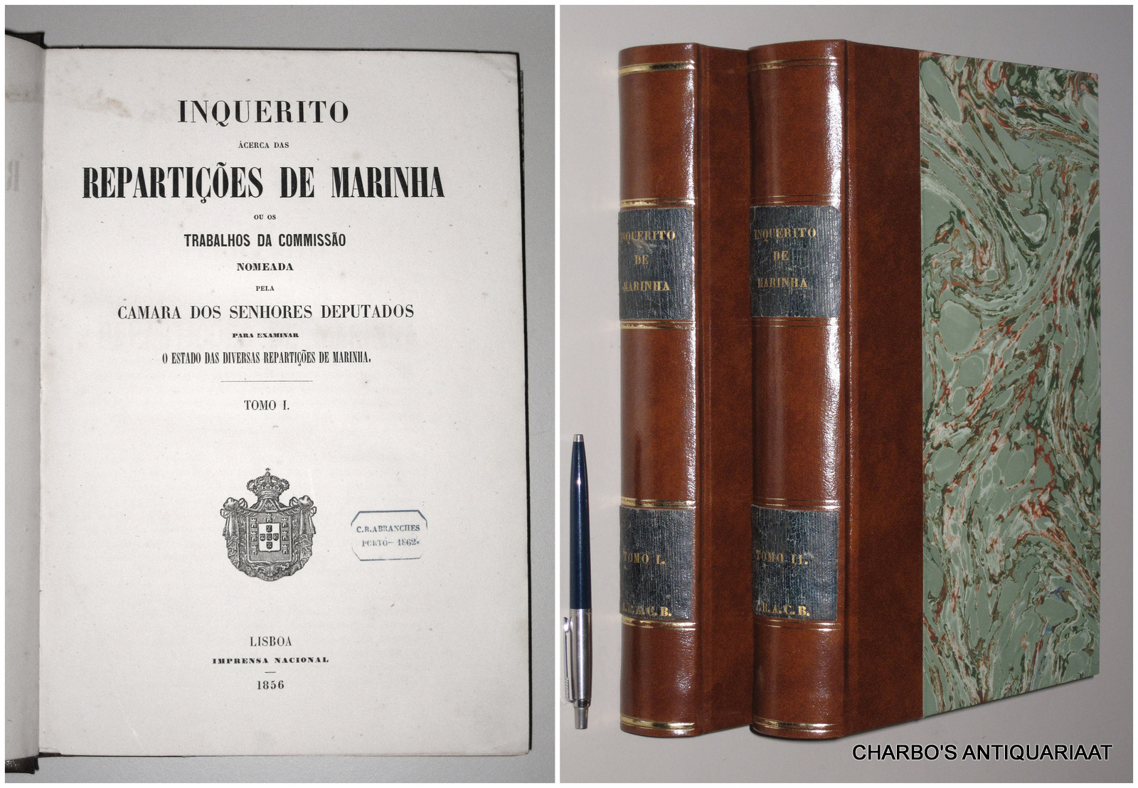 INQUERITO. -  Inqurito acerca das reparticaoes de Marinha, ou os trabalhos da commissao nomeada pela Camara dos Senhores Deputados para examinar o estado das diversas repartioes de Marinha.
