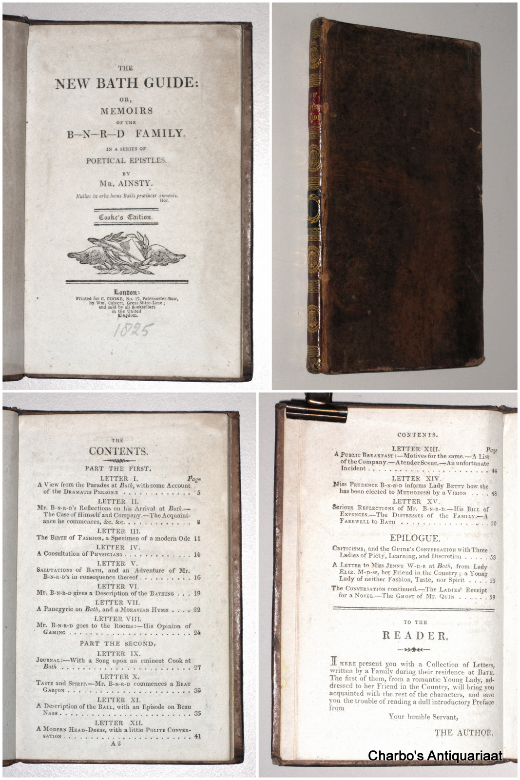 AINSTY, MR., -  The new Bath guide: or, memoirs of the B-N-R-D [Blunderhead]  family, in a series of poetical epistles.