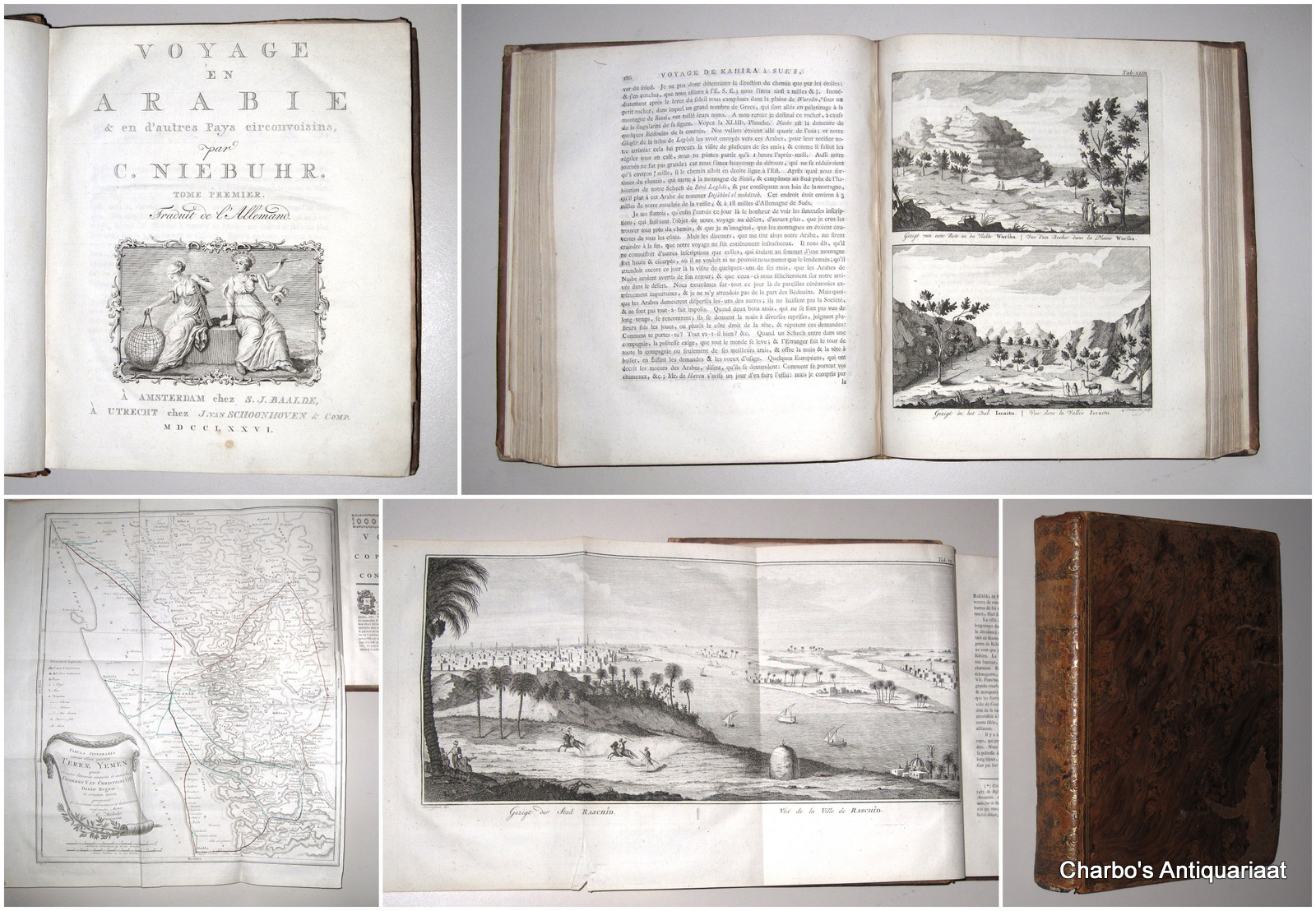 NIEBUHR, C., -  Voyage en Arabie & en d'autres pays circonvoisins. Tome premier. Traduit de l'Allemand.