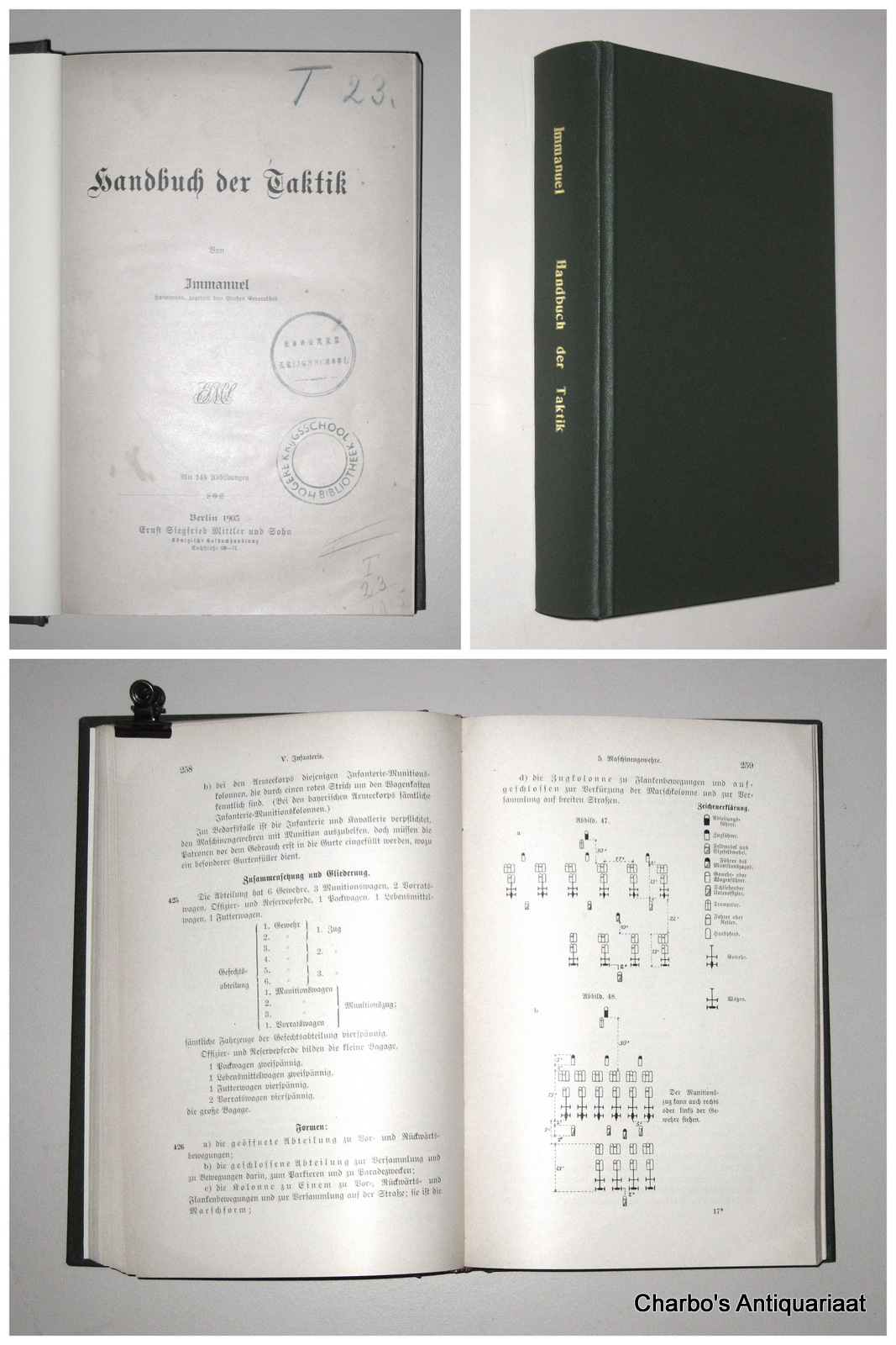 IMMANUEL, [FRIEDRICH], -  Handbuch der Taktik.