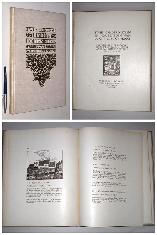 HUBERT, H.J. & NIEUWENKAMP, W.O.J., -  Twee honderd etsen en houtsneden van W.O.J. Nieuwenkamp. Een gellustreerde catalogus.aangevangen door H.J. Hubert en voltooid door W.O.J.N.