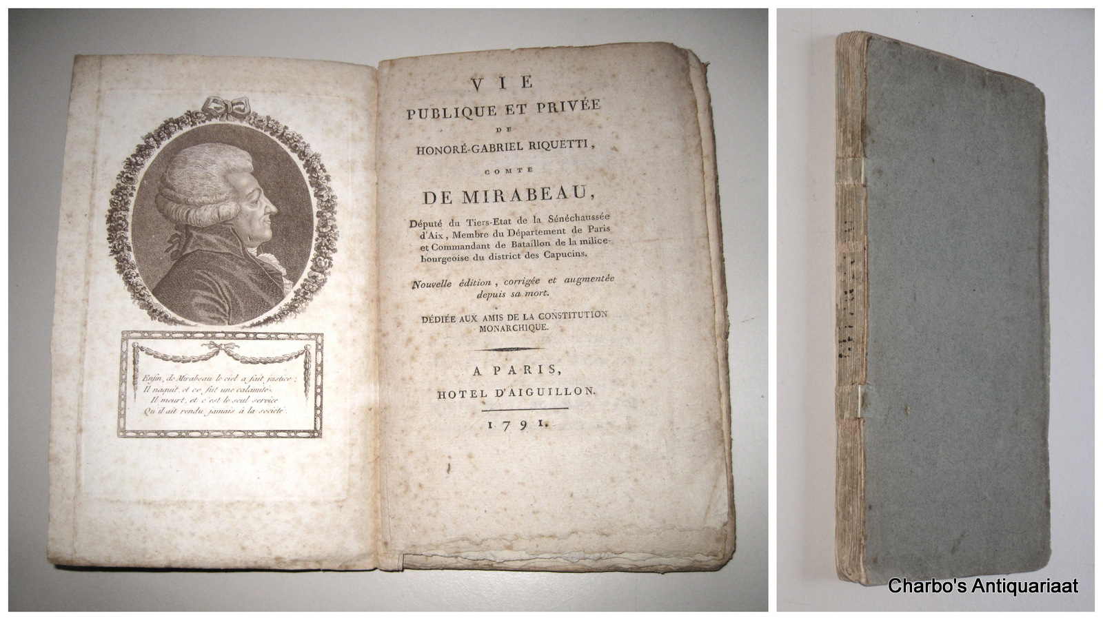 ANON., -  Vie publique et prive de Honor-Gabriel Riquetti, Comte de Mirabeau.