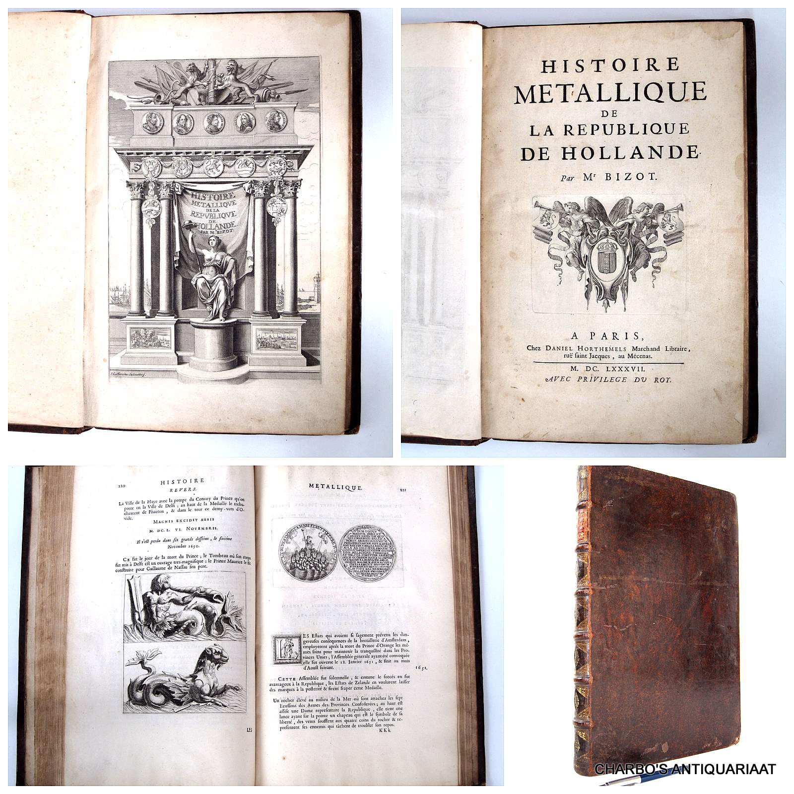 BIZOT, [PIERRE], -  Histoire metallique de la Republique de Hollande.