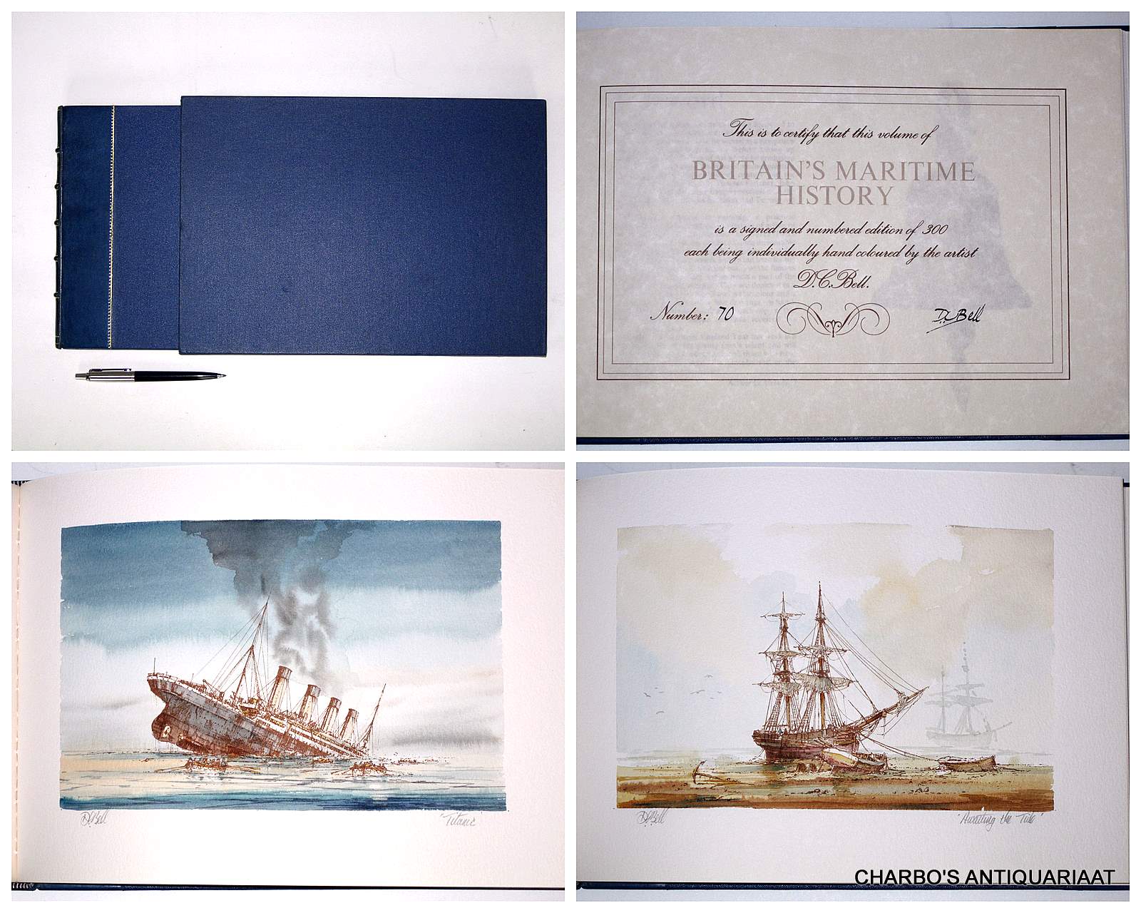 BELL, D.C., -  Britain's maritime history. An illustrated chronicle. Foreword by A.G. Credland, Keeper, Hull Maritime Museum.