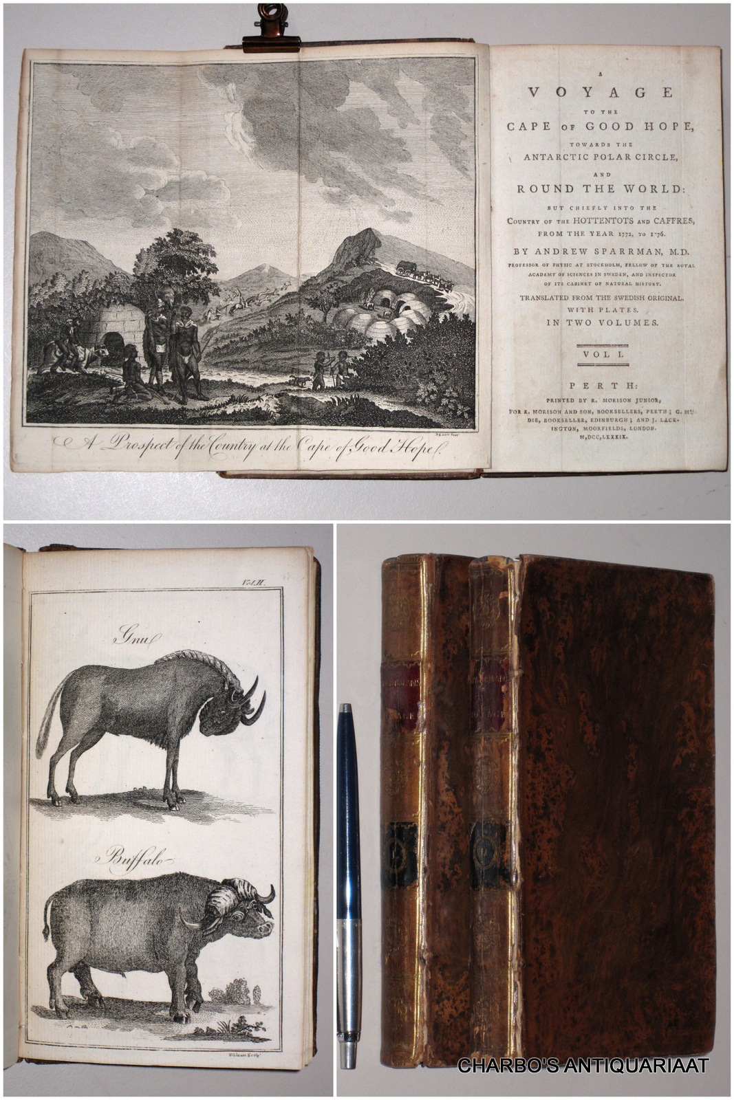 SPARRMAN,ANDREW, -  A voyage to the Cape of Good Hope, towards the Antarctic Polar Circle, and around the world., but chiefly into the country of the Hottentots and Caffres, from the year 1772, to 1776. Translated from the Swedish original.