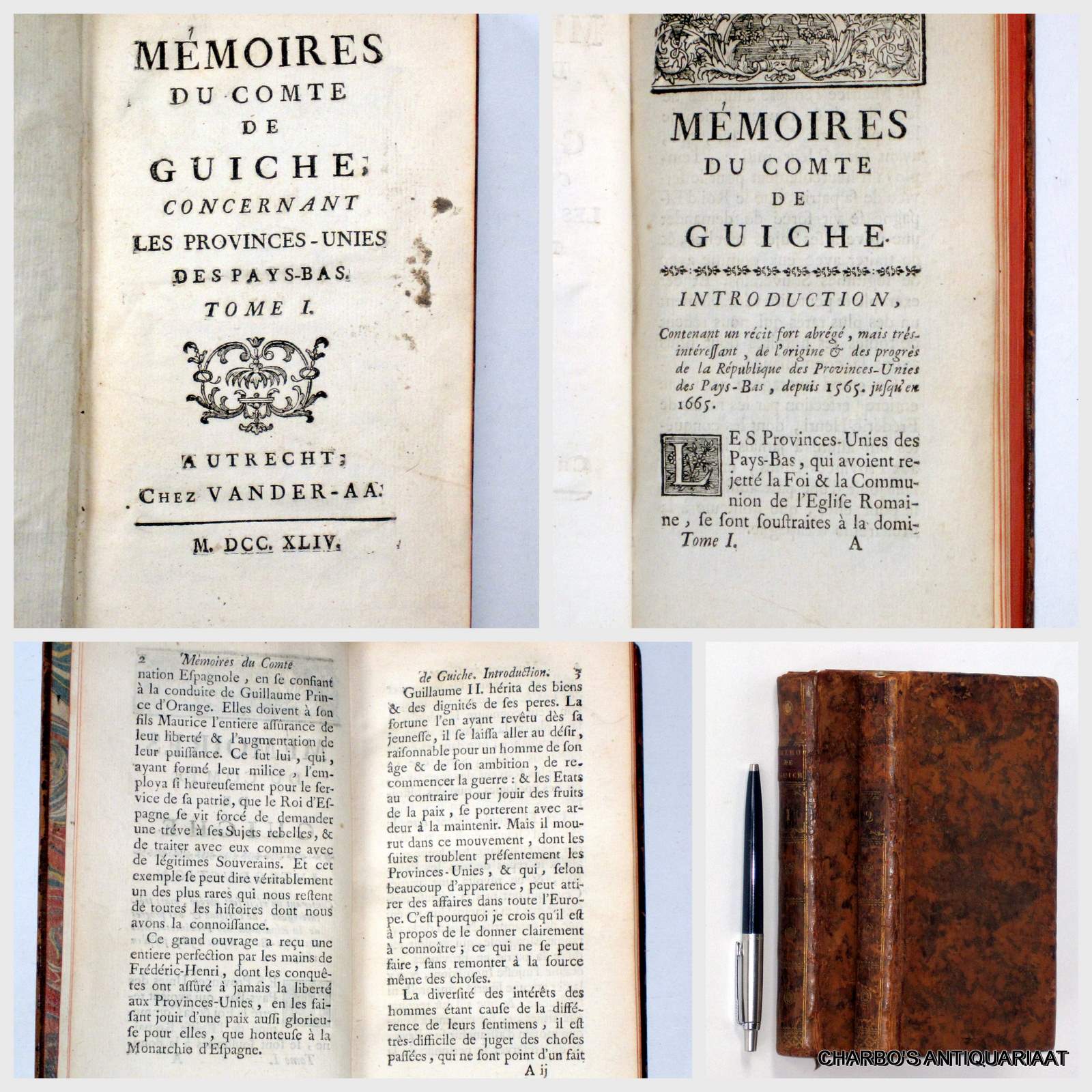 GUICHE, COMTE DE [GRAMONT, ARMAND DE], -  Mmoires du Comte de Guiche concernant les Provinces-Unies des Pays-Bas [1665-1672].
