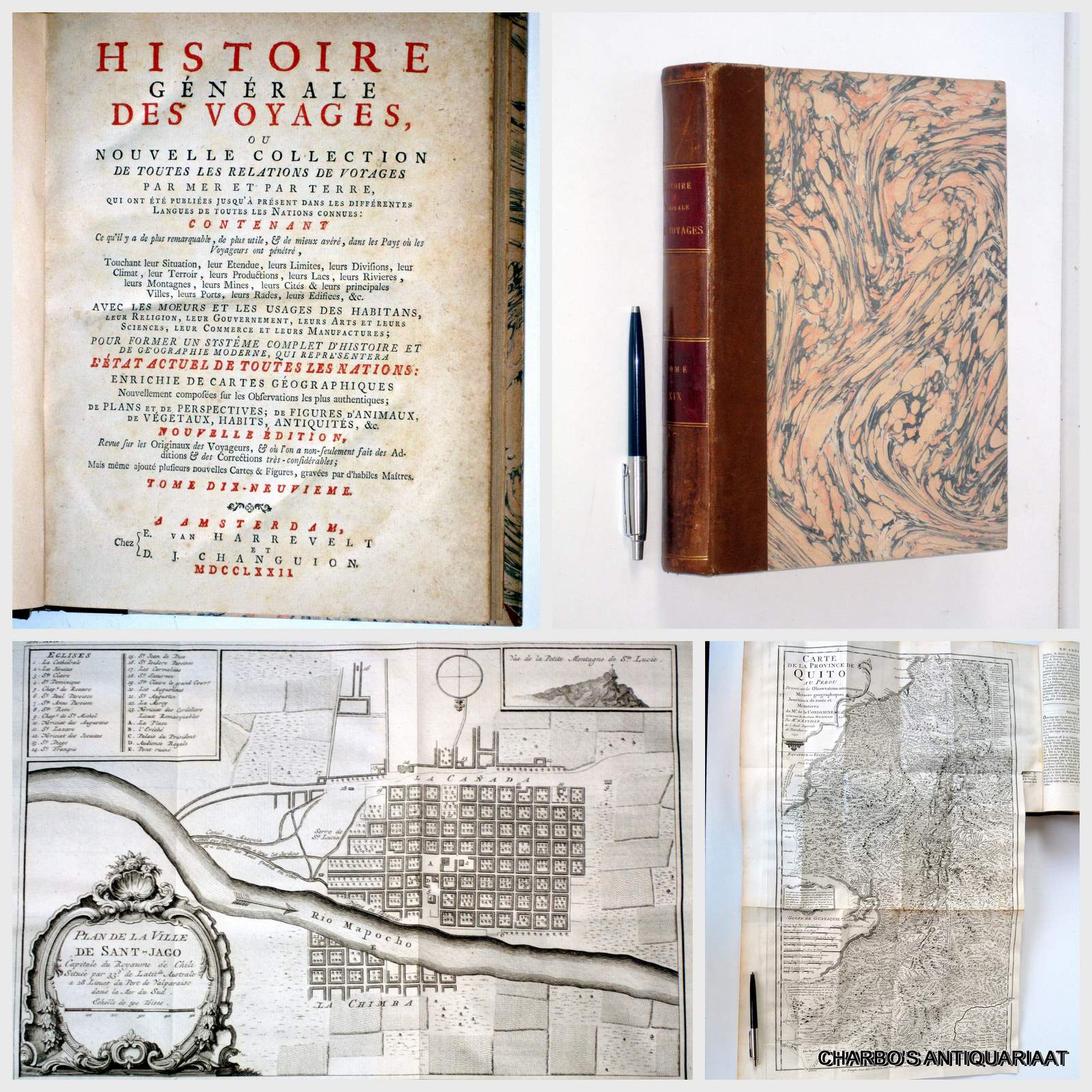 PREVOST D'EXILES, ANTOINE-FRANCOIS (BOIS, J.P.J. DU, ed.), -  Histoire gnrale des voyages, ou nouvelle collection de toutes les relations de voyages par mer et par terre... Tome dix-neuvime: Suite des voyages, des dcouvertes et des tablissemens en Amrique.