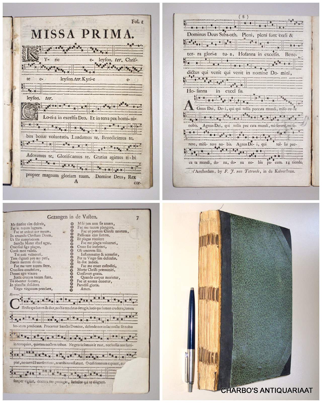 BEEKMAN, HENDRIK & CORNELIS; TETROODE, F.J. VAN, -  Missae novae, festis solemnioribus decantandae, pluribus auctae, & ad faciliorem methodum redactae. Accedunt Cantationes sub elevatione.