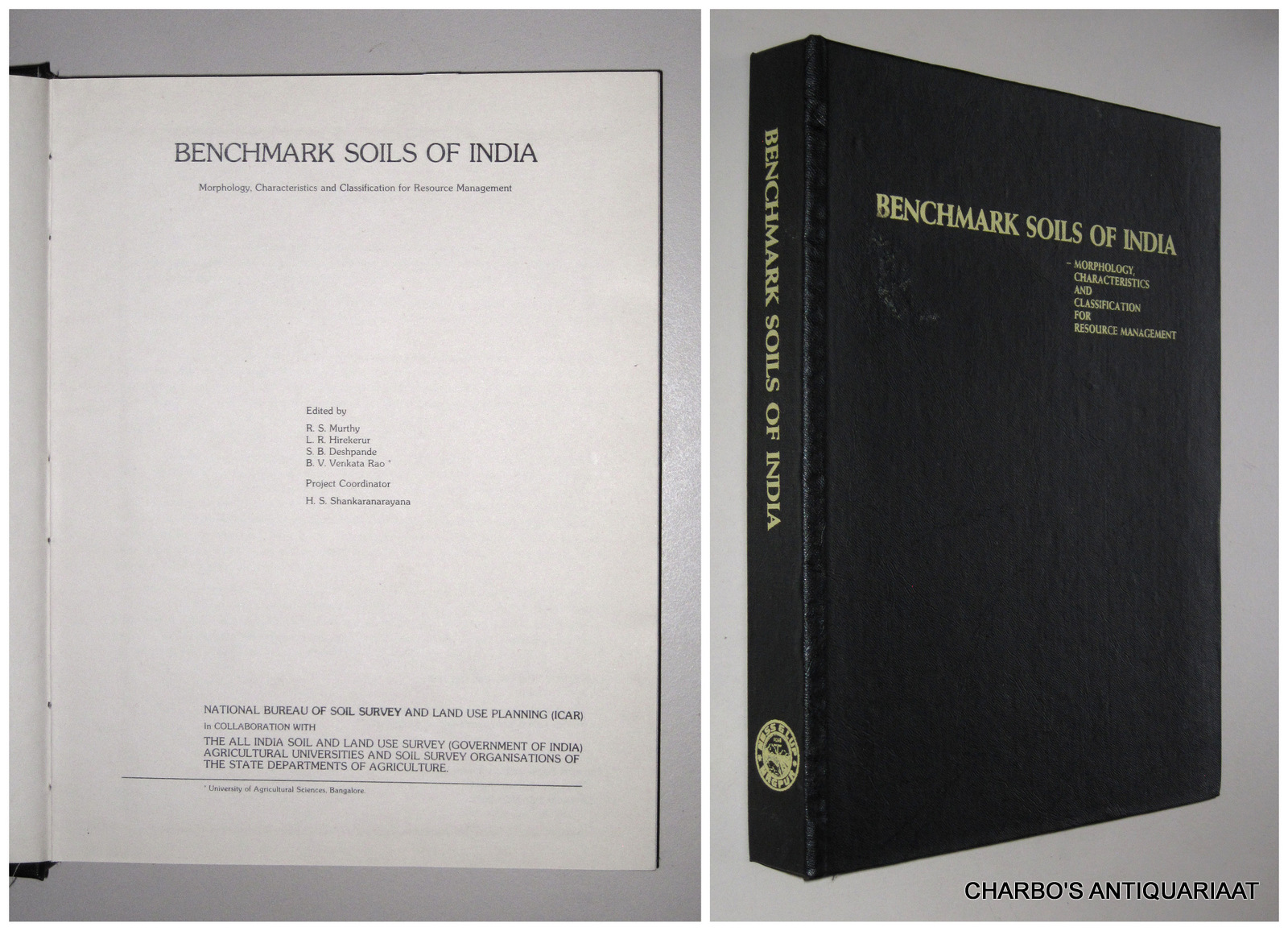 MURTHY, R.S. (et al, eds.), -  Benchmark soils of India: Morphology, characteristics and classification for resource management.