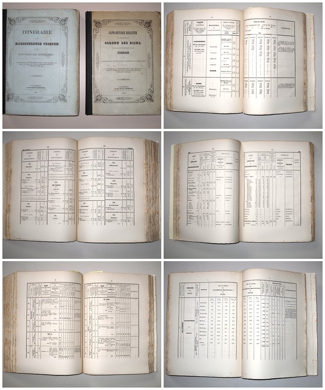 TOPOGRAPHISCH BUREAU VAN HET DEPARTEMENT VAN OORLOG, -  Itineraire voor marscherende troepen in het Koningrijk der Nederlanden +  Alphabetisch register van alle bewoonde oorden des Rijks. Zijnde een vervolg op de Itineraire voor marscherende troepen in het Koningrijk der Nederlanden.