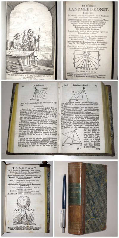 NISPEN, M. VAN, -  De beknopte landmeet-konst. Leerende In 't korte, alles wat in 't gemeen, in de practijcke des landt-metens voor-komen kan. (...). In desen lesten druk, in vele plaatsen vermeerdert, voornamelijk met saaken, dijkagien, en inbraaken van polders, en herdijken aangaande.  Hier by gevoegt het Tractaaat [sic] van de landt-maten door J.P. Dou, ende C.Fr. Eversdijk, en ander.