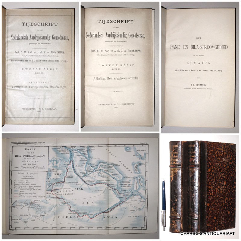 KNAG, -  Tijdschrift van het Nederlandsch Aardrijkskundig Genootschap, 2e serie, deel III: Afdeeling: Verslagen en aardrijkskundige mededeelingen & Afdeeling: Meer uitgebreide artikelen. Red. C.M. Kan & J.AE.C.A. Timmerman.
