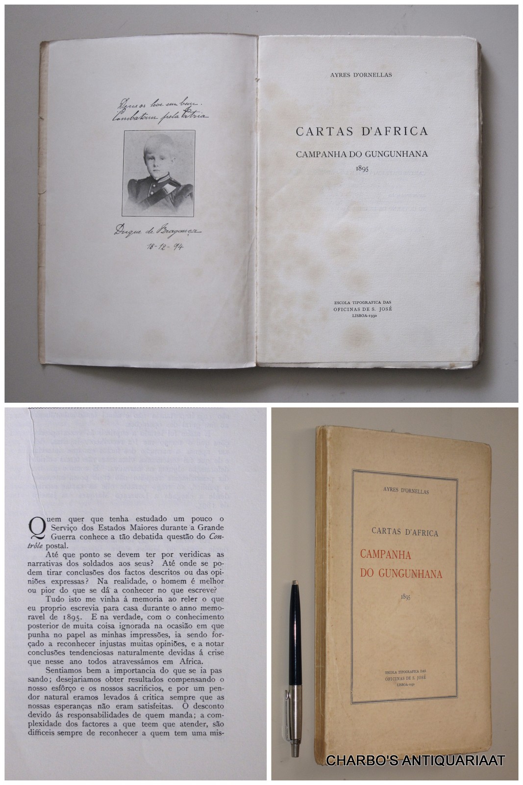 ORNELLAS, AYRES D', -  Cartas d'Africa. Campanha do Gungunhana. 1895.