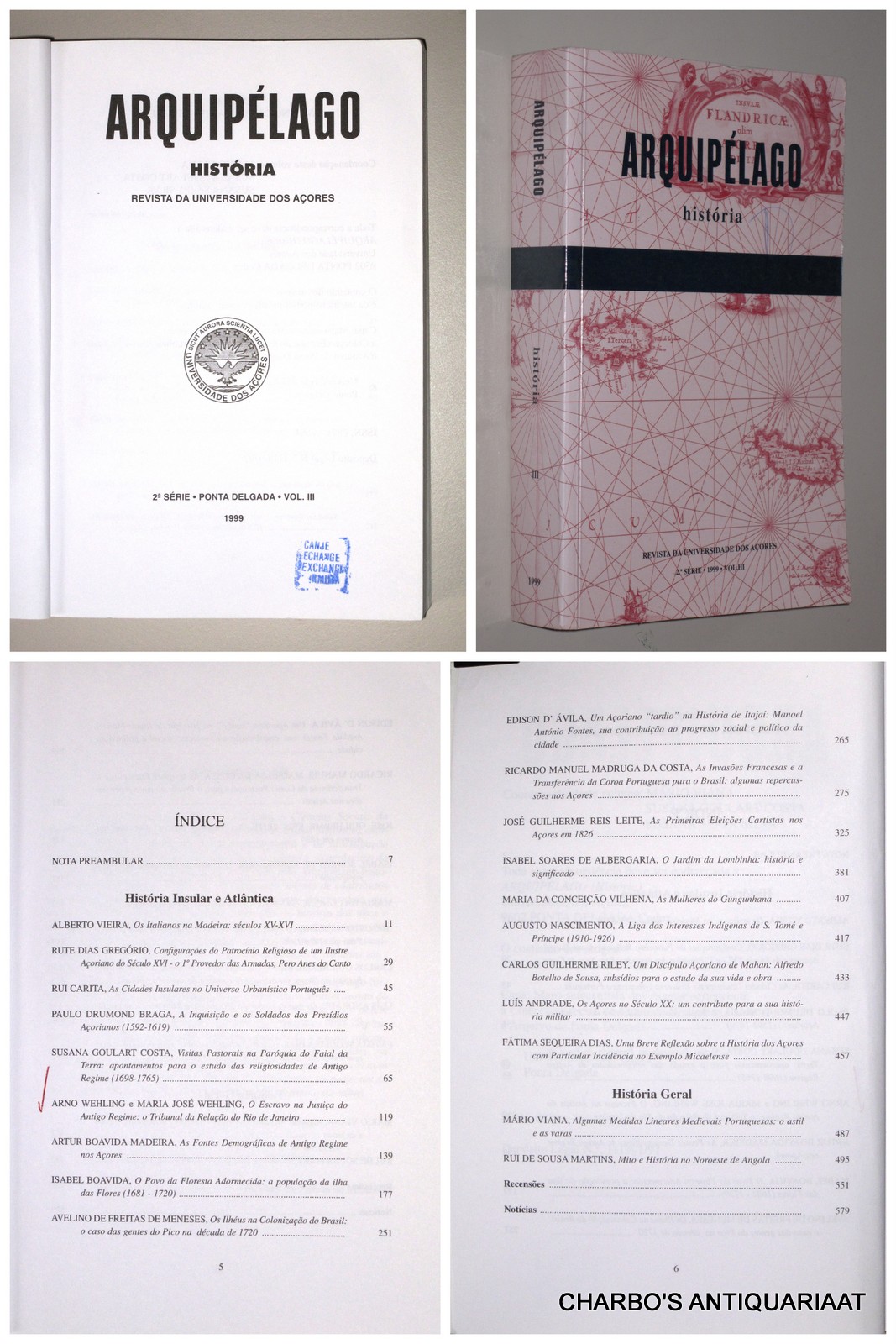 FREITAS DE MENESES, AVELINO DE (dir.), -  Arquiplago Historia. 2a srie, vol. III.