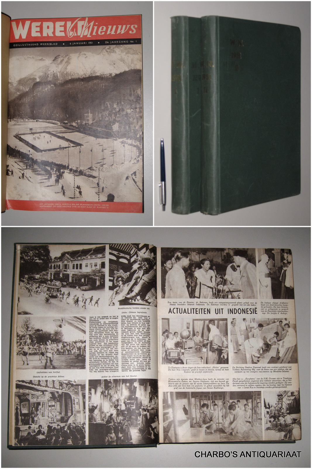 STAM, W.J.M. (hoofdred.), -  Wereldnieuws. Gellustreerd weekblad. 23e jaargang. (Jan.- Dec.1951).