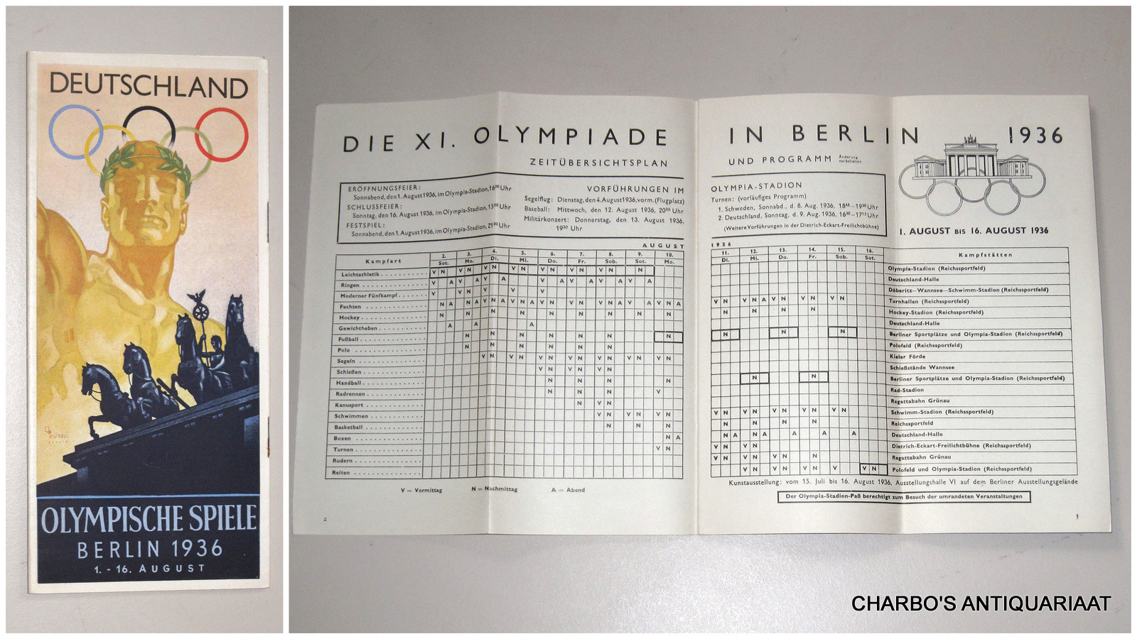 N/A, -  Deutschland. Olympische Spiele 1936, 1. - 16. August.
