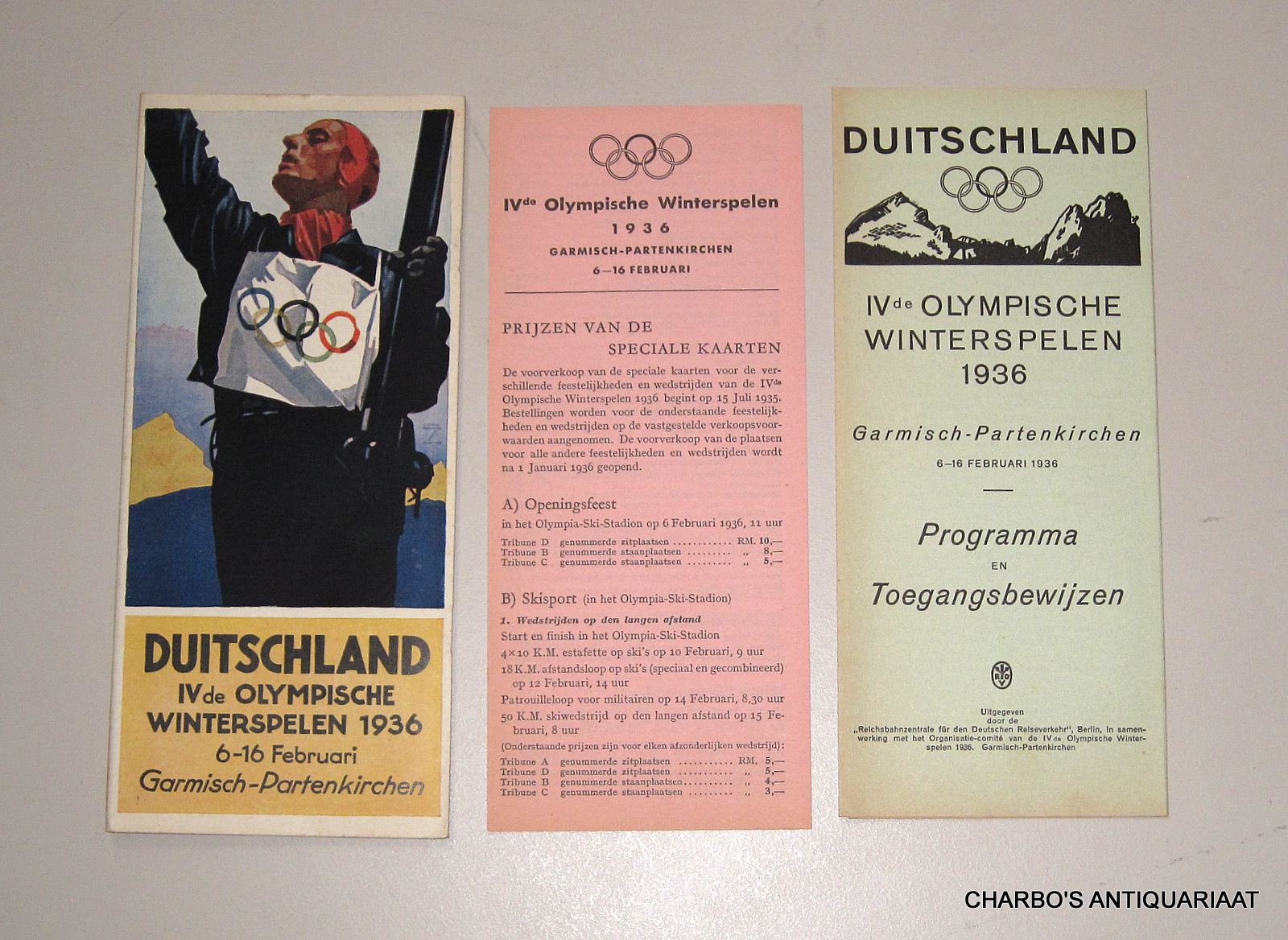 N/A, -  Duitschland. IVde Olympische Winterspelen 1936, 6-16 Februari, Garmisch-Partenkirchen.