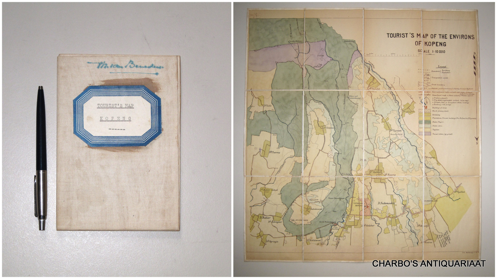 SOETARDJO, -  Tourist's map of the environs of Kopeng. Scale 1:10000.