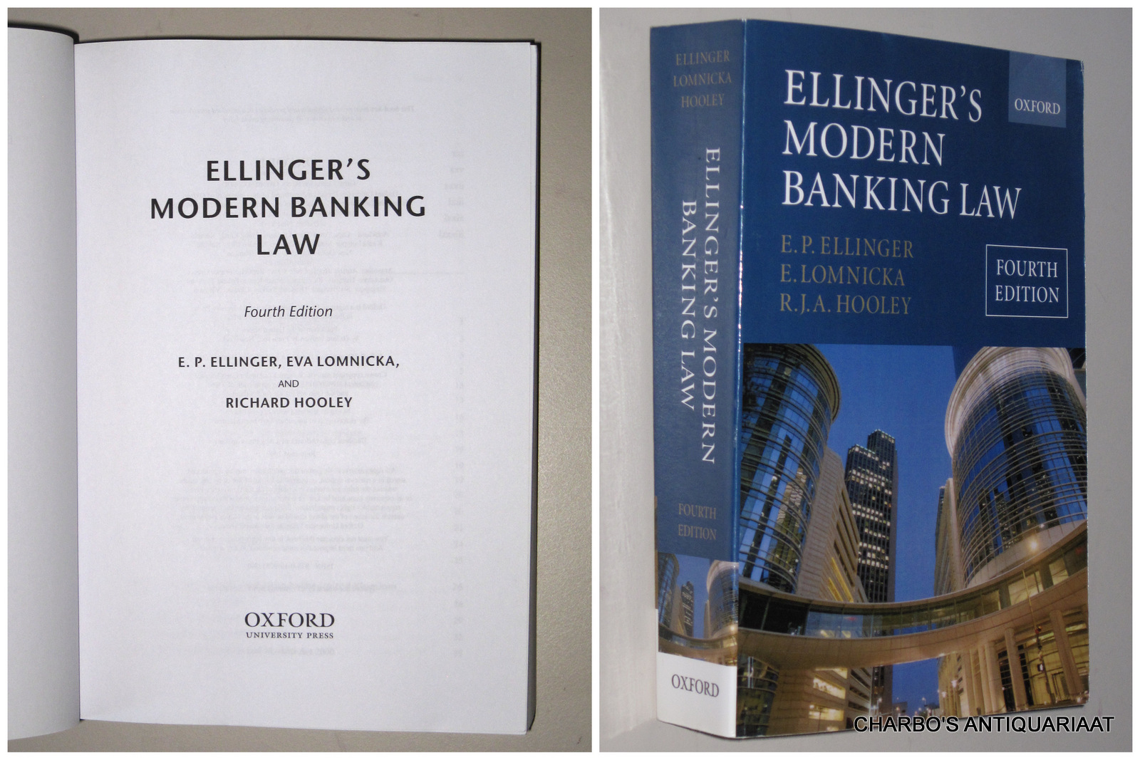 ELLINGER, E.P., LOMNICKA, EVA & HOOLEY, RICHARD, -  Ellinger's modern banking law.