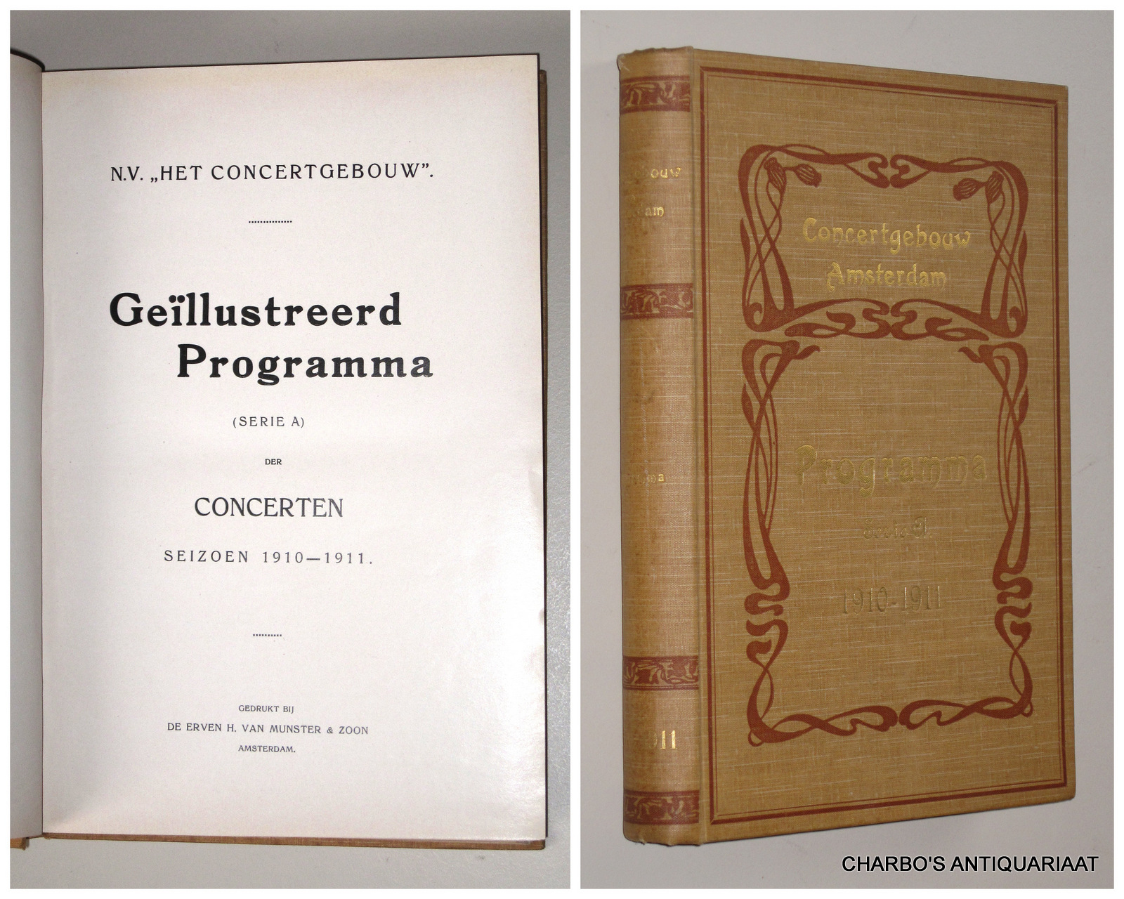 CONCERTGEBOUW, N.V. HET, -  Gellustreerd programma (serie A) der concerten seizoen 1910-1911,