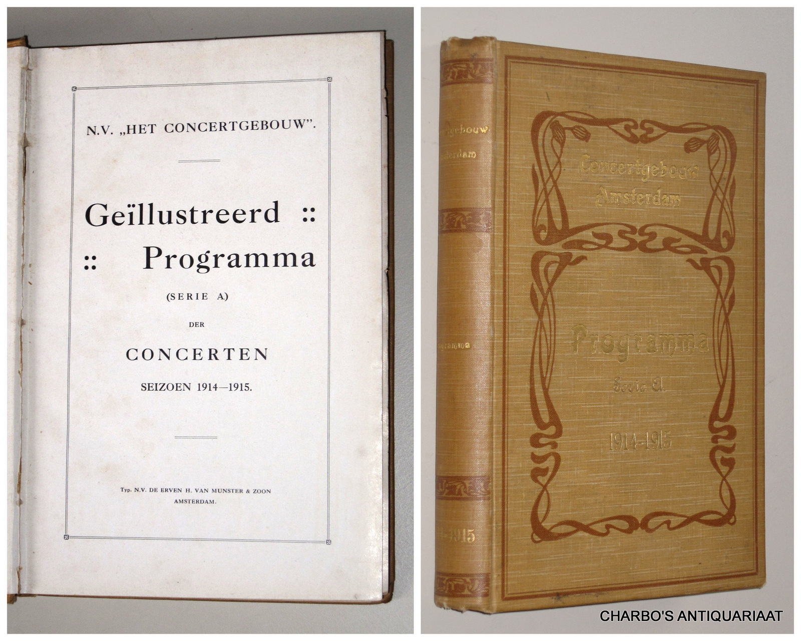 CONCERTGEBOUW, N.V. HET, -  Gellustreerd programma (serie A) der concerten seizoen 1914-1915.