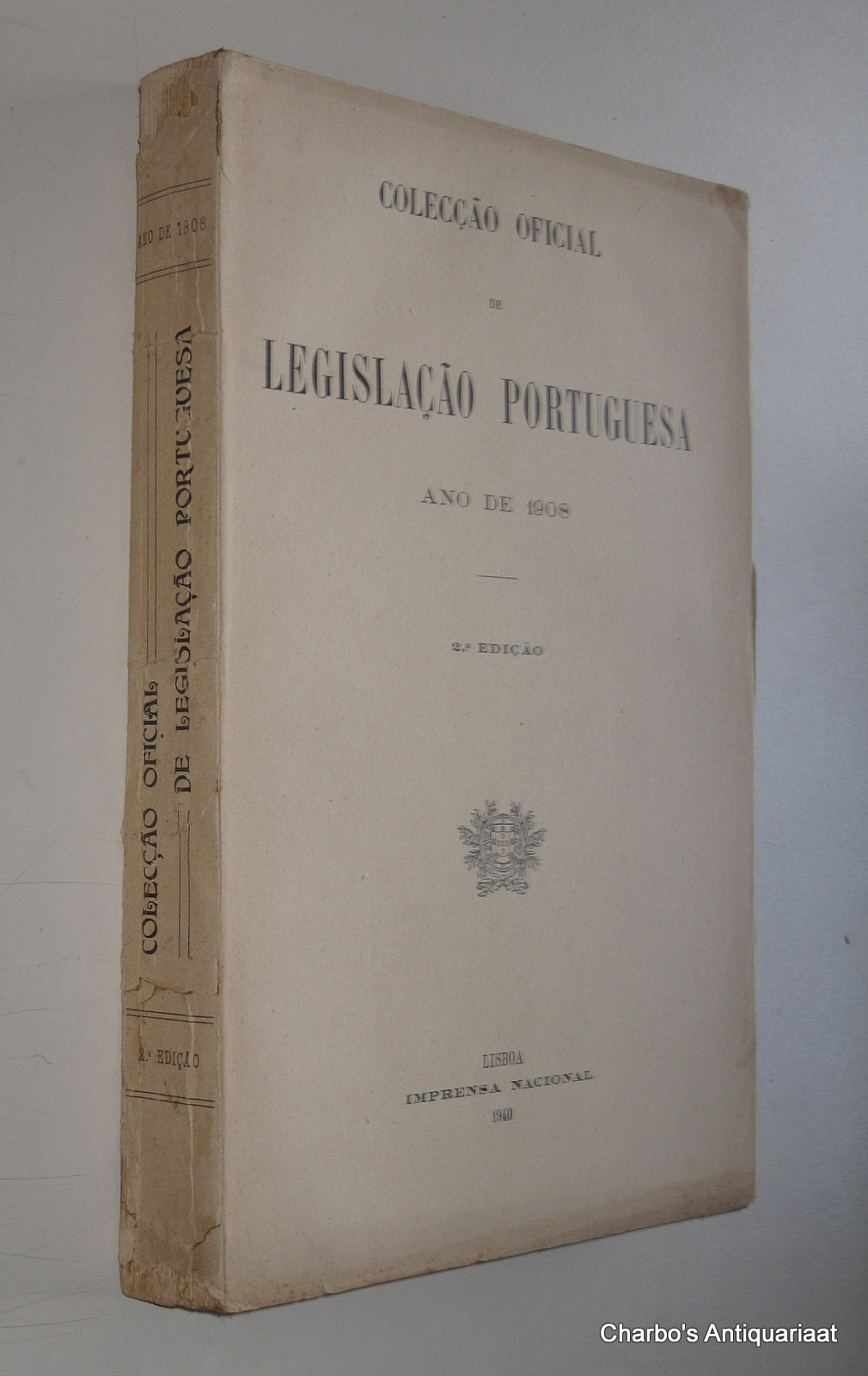 N/A, -  Coleco oficial de legislao portuguesa, ano de 1908.