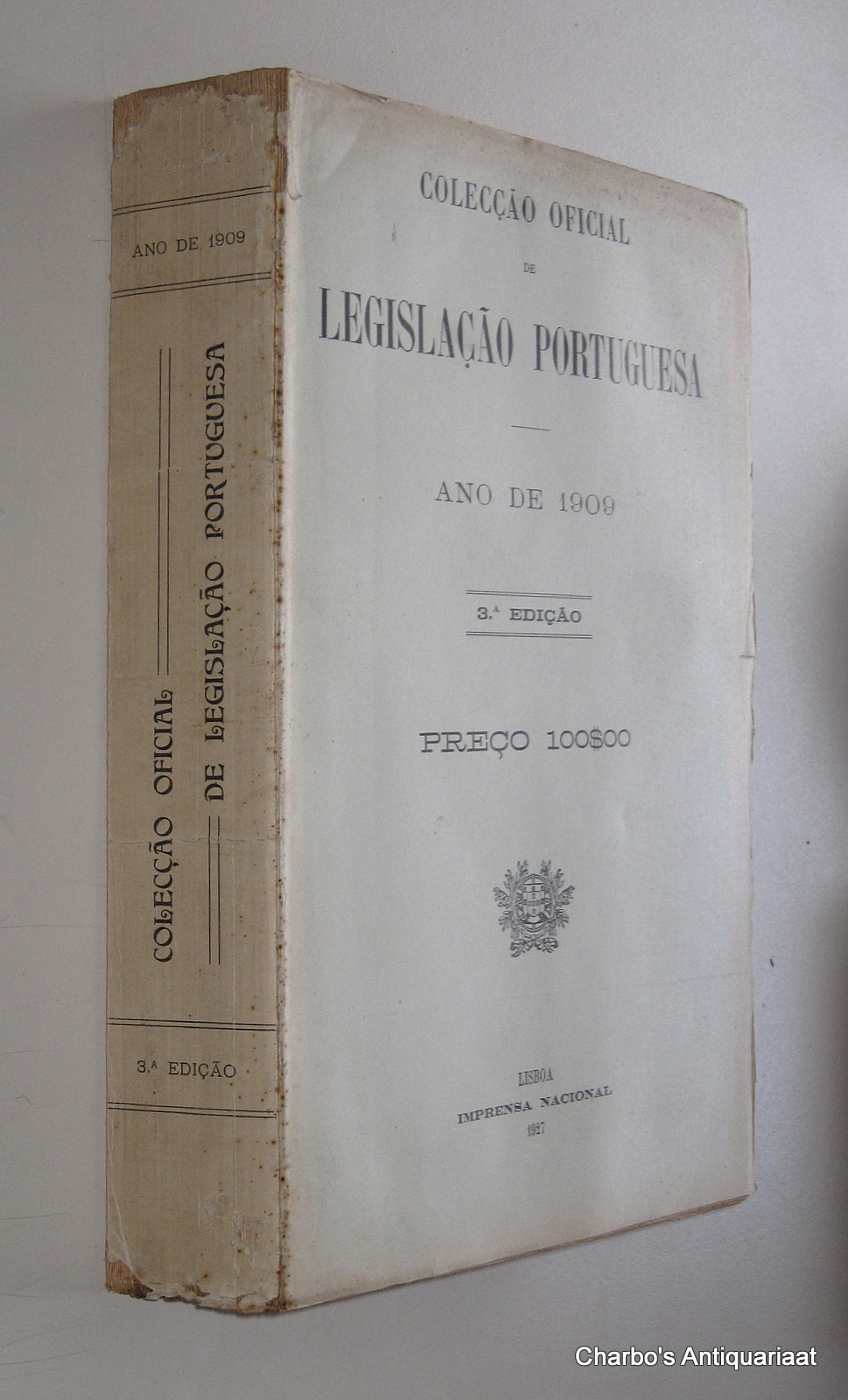 N/A, -  Coleco oficial de legislao portuguesa, ano de 1909.
