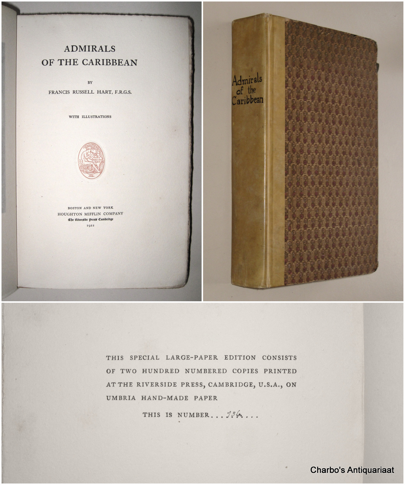 HART, FRANCIS RUSSELL, -  Admirals of the Caribbean.